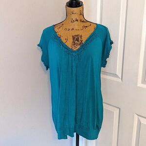 Willi Smith Ruffle trim blouse